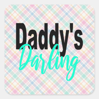 Daddy's Darling Square Sticker