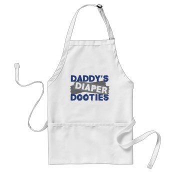 Daddy's Diaper Dooties Funny Shower Gift Adult Apron by INAVstudio at Zazzle