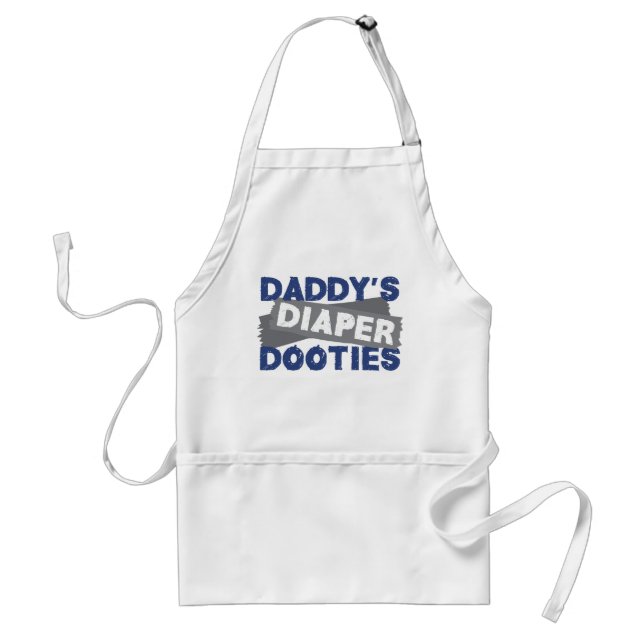 Daddy's Diaper Dooties Funny Shower Gift Adult Apron (Front)