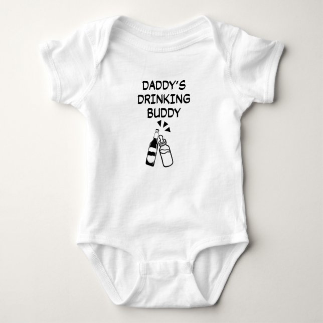 Daddy's Drinking Buddy Baby Bodysuit (Front)