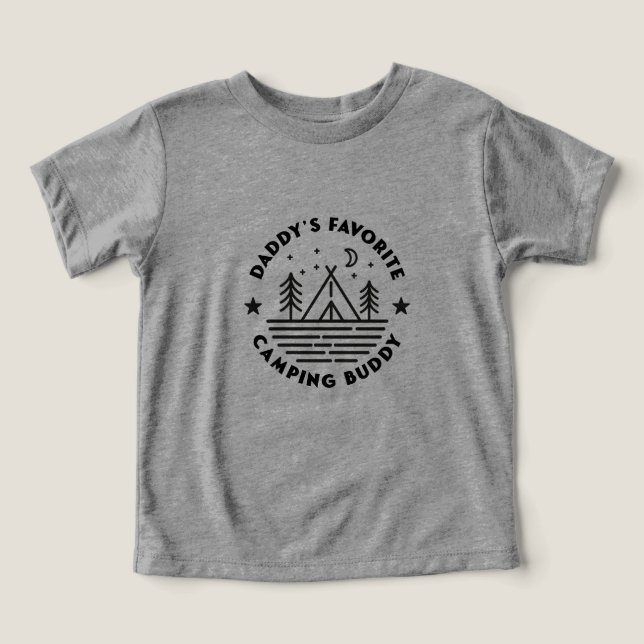 Daddy's Favorite Camping Buddy Baby shirt (Design Front)