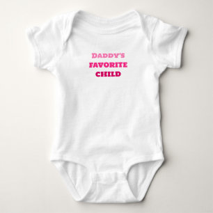 Daddy's Favorite Child, Pink Baby One Piece Romper