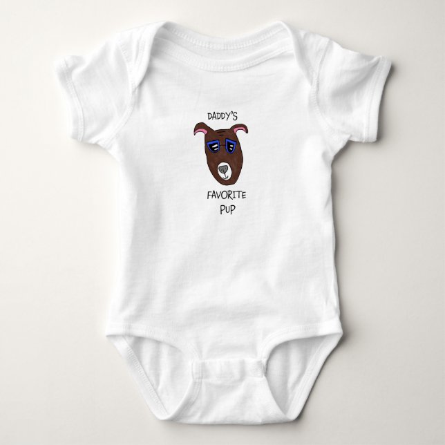 "Daddy's Favorite Pup" Baby Bodysuit (Front)