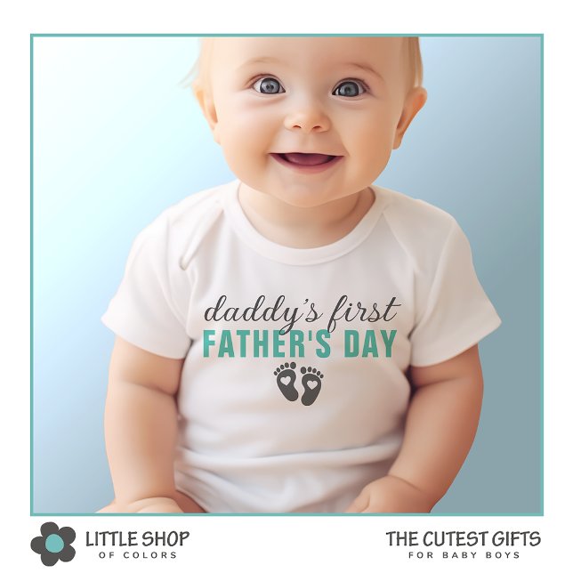Daddy's First Father's Day Customizable Baby Bodysuit (Creator Uploaded)