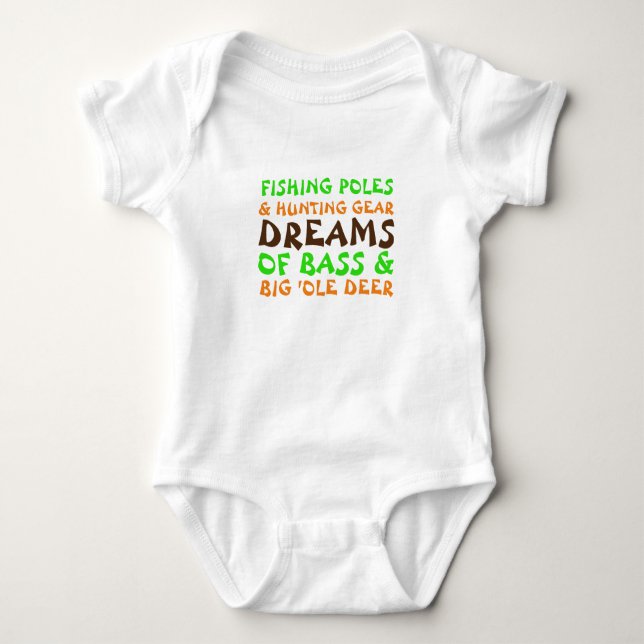 Daddy's Fishing and Hunting Buddy Baby Bodysuit (Front)
