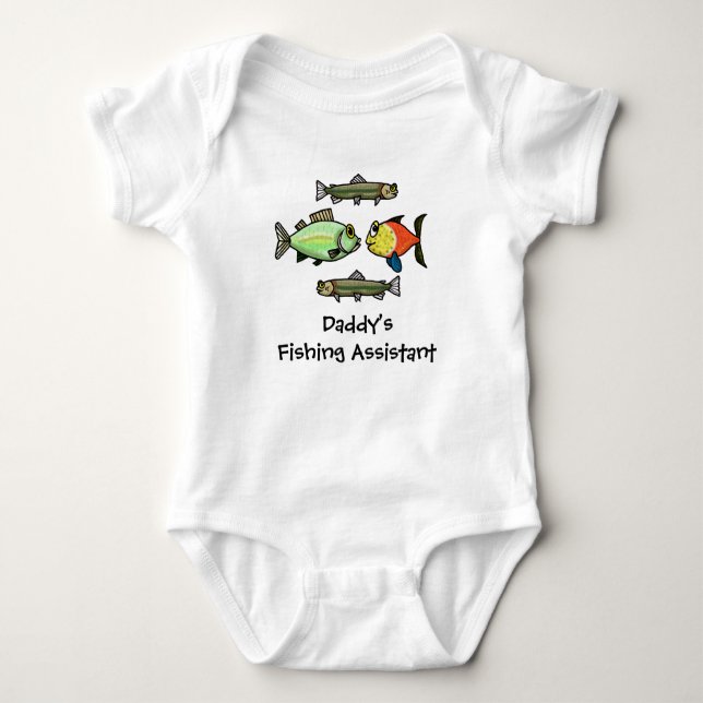 Daddy's Fishing Assistant Baby Shirt  Customize It (Front)