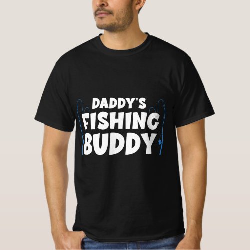 Daddys Fishing Buddy Boys Dad  Son T_Shirt