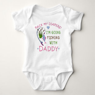 Daddys Fishing Buddy Pack My Diapers Baby Bodysuit