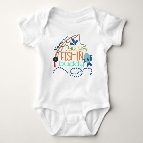 Daddys Fishing Buddy Personalized baby onsie Baby Bodysuit