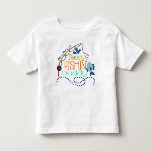 Daddys Fishing Buddy Personalized baby onsie Toddler T_shirt