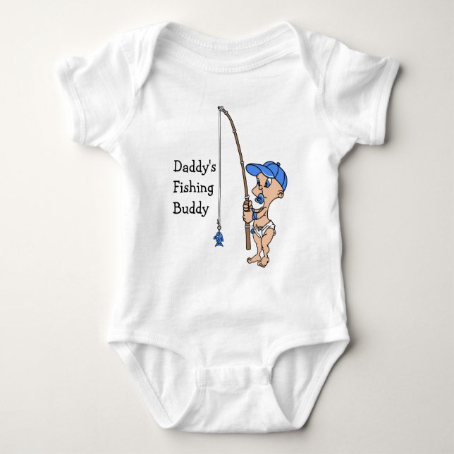 Daddy's Fishing Buddy t-shirt Baby Bodysuit (Front)