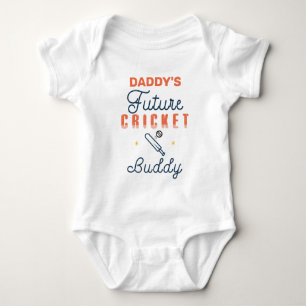 Daddy's Future Cricket Buddy Custom Cricket Baby Bodysuit