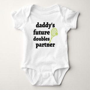 Daddy's Future Doubles Partner Funny Baby Bodysuit