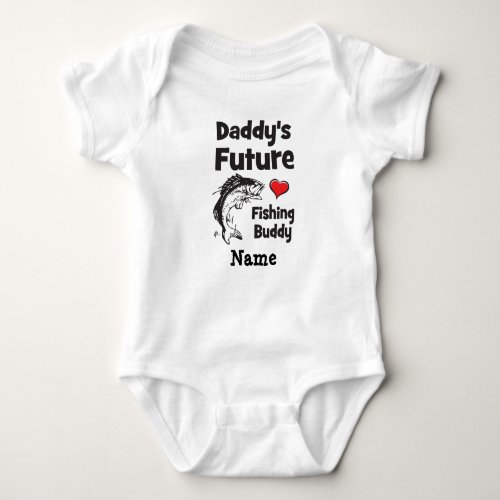 Daddys Future Fishing Buddy Baby Bodysuit