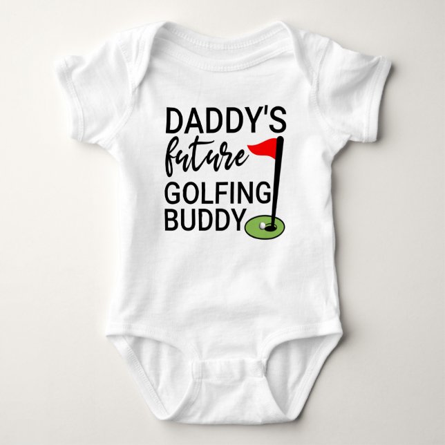 Daddy's Future Golfing Buddy Baby Bodysuit (Front)