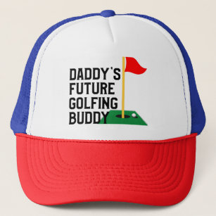 Daddy's Future Golfing Buddy Baby Bodysuit Trucker Hat