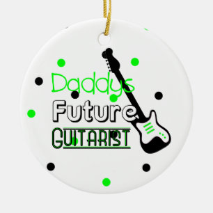 Daddys Future Guitarist Ceramic Ornament