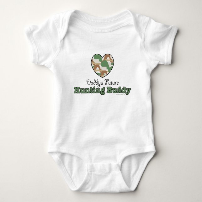 Daddy's Future Hunting Buddy Baby Bodysuit (Front)