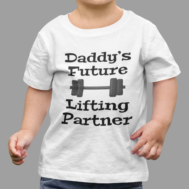 Daddy's Future Lifting Partner Baby T-Shirt (Creator Uploaded)