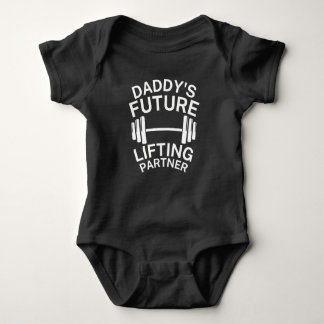 Daddy's Future Lifting Partner Dad Future Workout Baby Bodysuit