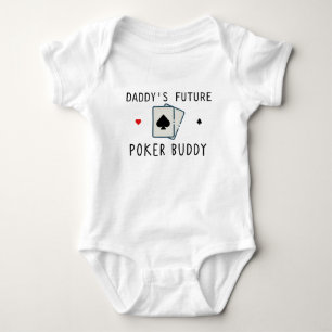 Daddy's Future Poker Buddy Card Game Baby Bodysuit