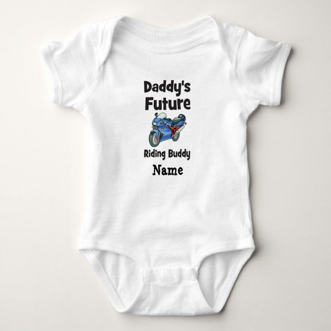 Daddy's Future Riding Buddy Ver1 Baby Bodysuit (Front)