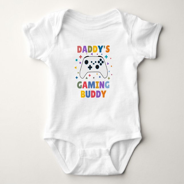 Daddy's Gaming Buddy Baby Bodysuit (Front)
