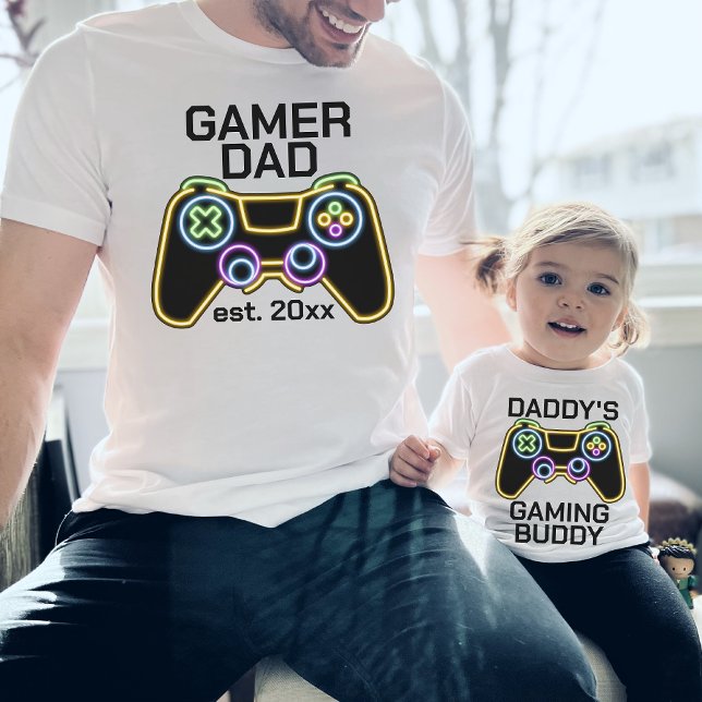Daddy's Gaming Buddy Father Child Gamer Matching T-Shirt (Creator Uploaded)