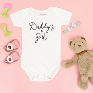 Daddy's Girl Baby Girl Cute Heart Bodysuit