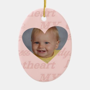 Daddys Girl Babys First Christmas Personalized Ceramic Ornament by ornamentcentral at Zazzle