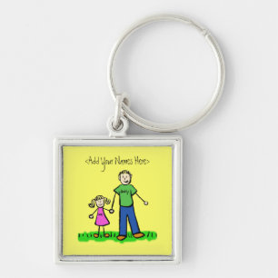 Daddy's Girl Blond Keychain (Custom Names)