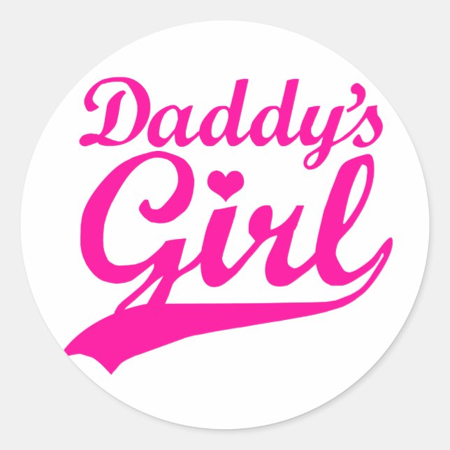 Daddy's Girl Classic Round Sticker (Front)