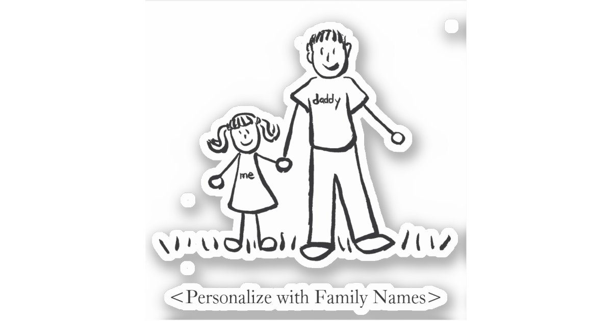 Daddy S Girl Custom Dad Daughter Decal Stickers Zazzle Com
