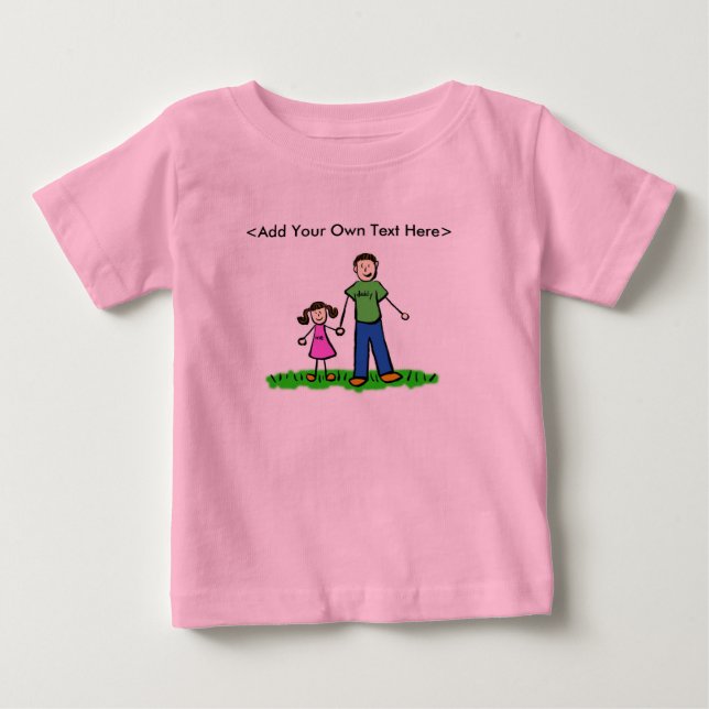 Daddy's Girl Custom T-Shirts (Brunette Family) (Front)