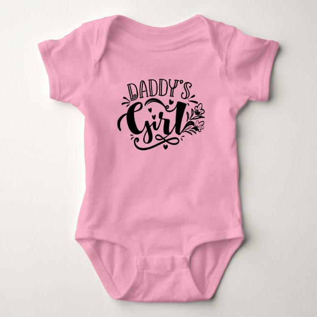 Daddy's Girl cute daddy's little girl Baby Bodysuit (Front)