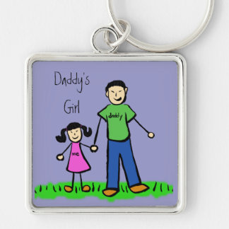 Daddy's Girl Drawing Keychain
