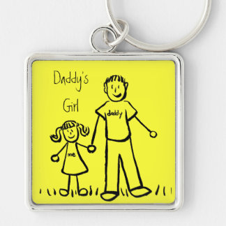 Daddy's Girl Drawing Keychain (Customize)