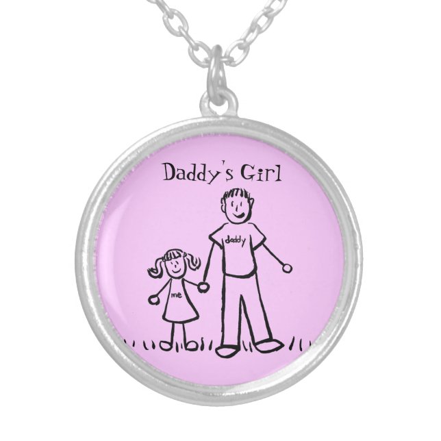 Daddy's Girl Father and Daughter Necklace Jewelry (Front)