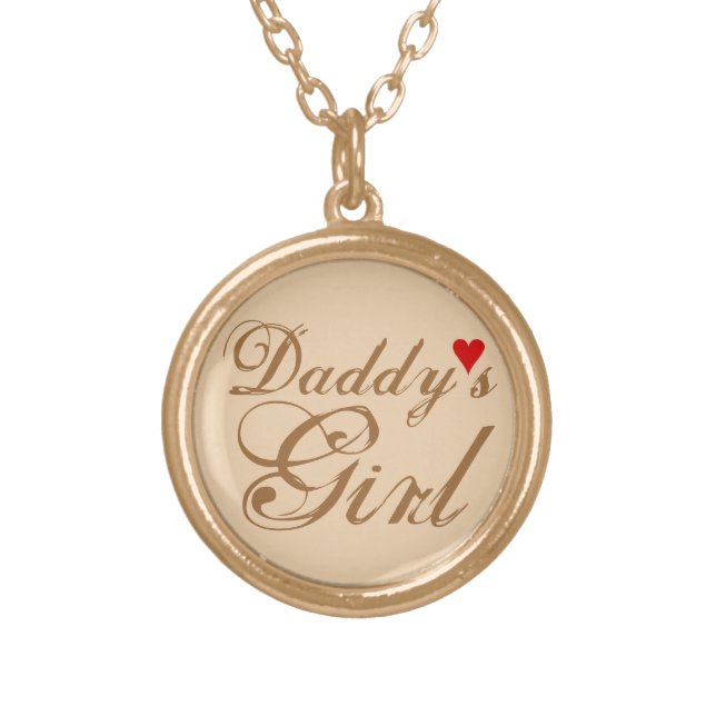 Daddy's Girl Gold Plated Necklace (Front)