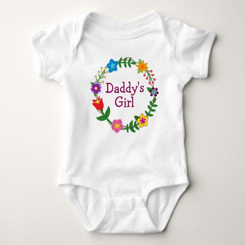 Daddys Girl in Floral Frame Bodysuit