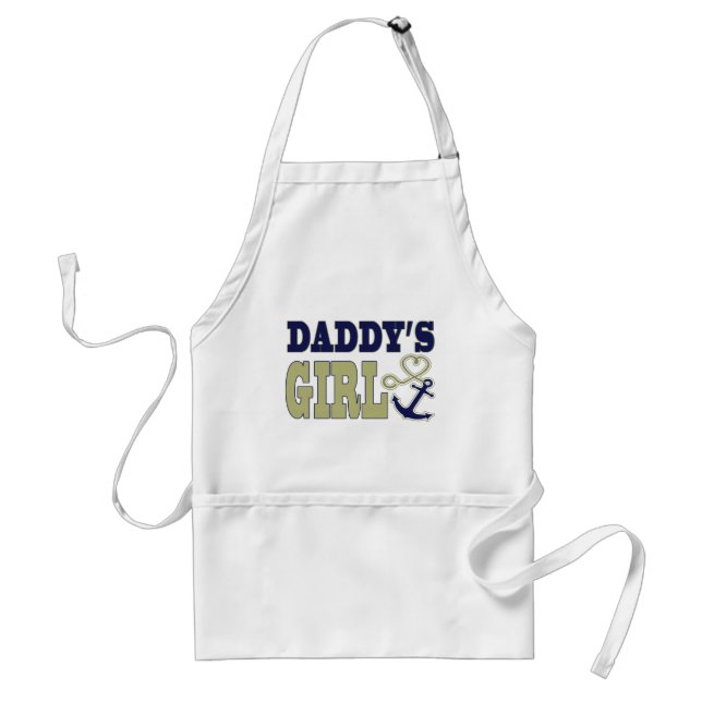 Daddy's Girl Nautical Adult Apron (Front)