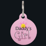Daddy's Girl Pet ID Tag<br><div class="desc">Does your little girl follow dad all over the house-- tracing his steps in paw prints from the bathroom to the kitchen sink? Our pet ID tags and custom dog tags are made to fit your pets personality, so if your little girl is a true blue daddy's girl and you...</div>