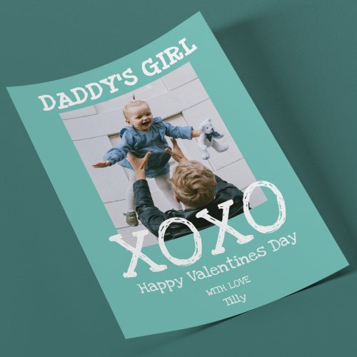Daddys Girl  Photo  Hugs And Kisses Valentines Holiday Card