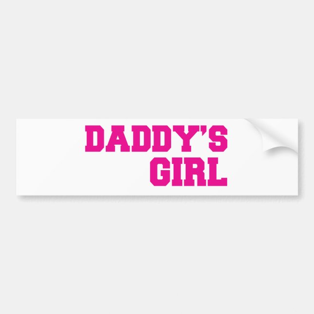 daddys girl pink bumper sticker (Front)