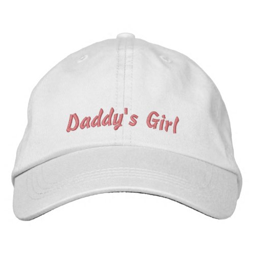 Daddys Girl_Pink Embroidered Baseball Cap