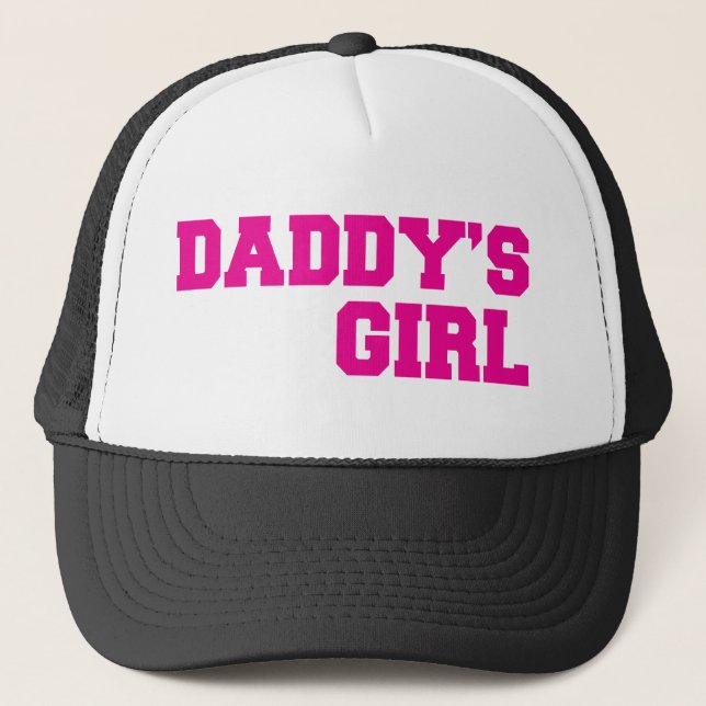 daddys girl pink trucker hat (Front)