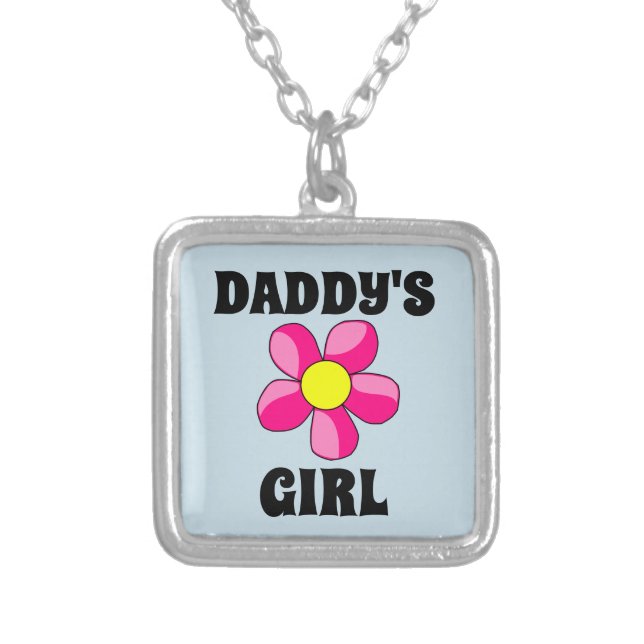 DADDY'S GIRL SILVER PLATED NECKLACE (Front)