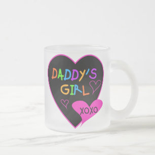 Daddy's Girl T Shirts, Mugs, Pillows, Stationary Frosted Glass Coffee Mug