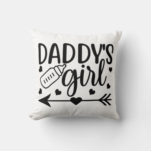 Daddys Girl Throw Pillow