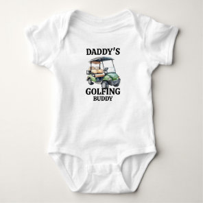 Daddy's Golfing Buddy Golf Car Themed Baby Bodysuit
